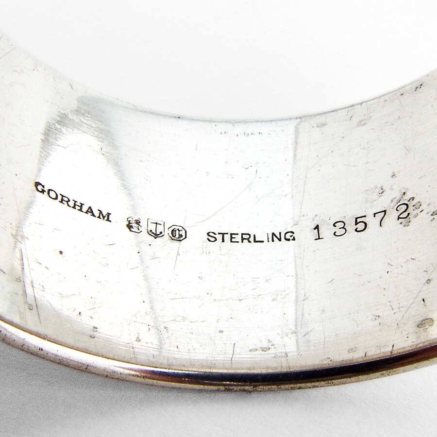 Gorham Plain Napkin Ring Sterling Silver Mono Dick
