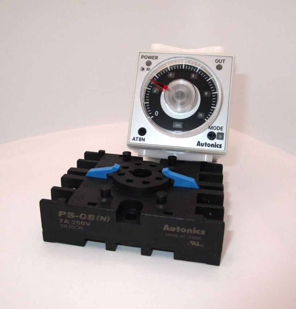 AT8N Genuine AUTONICS Timer with PS-08 Socket Base FAST SHIPPING