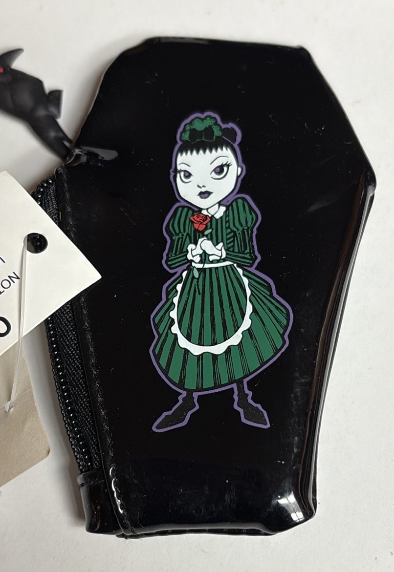 Disney Parks The Haunted Mansion Goth Maid Coffin Coin Purse RARE!!