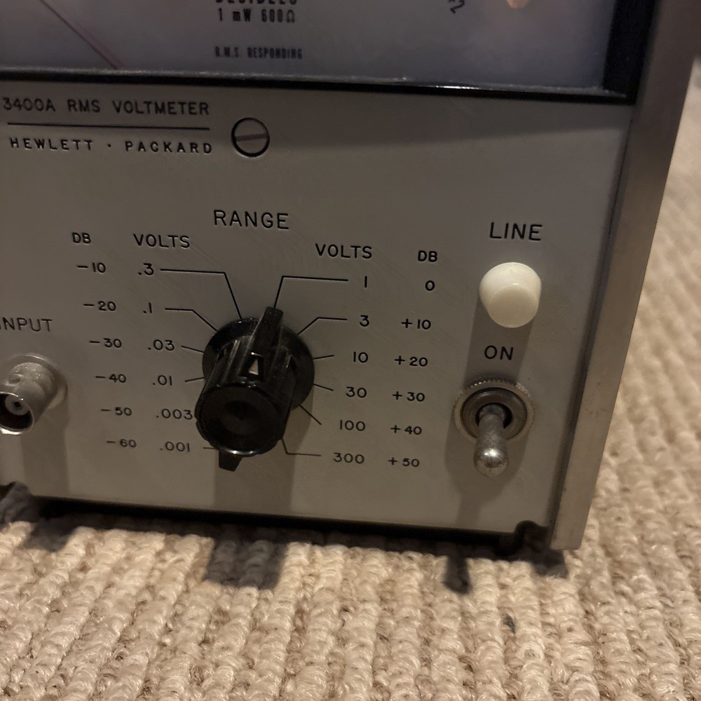 HP Keysight 3400A Analog RMS AC Voltmeter Tested Working