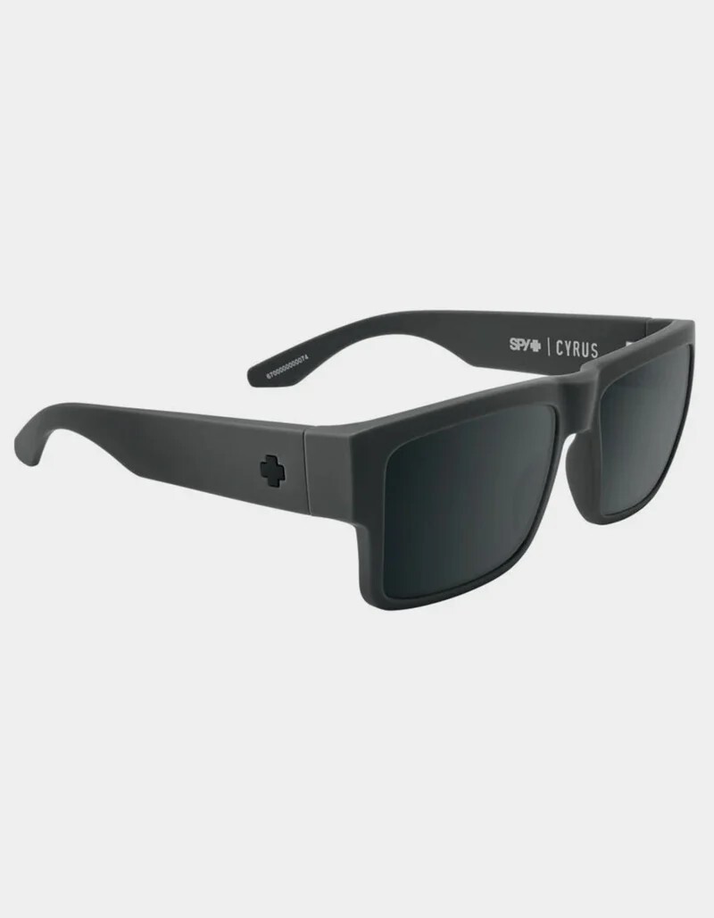 Polarized Spy Cyrus Sunglasses Matte Black Frame Smoke Tint Polarized Lens