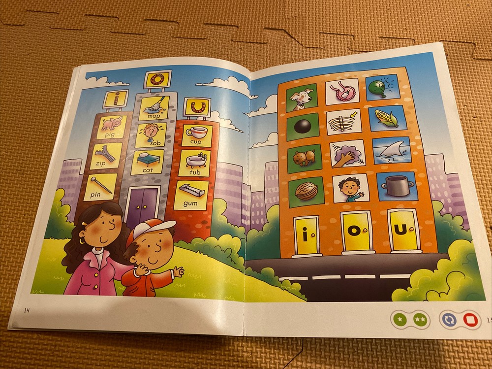 LeapFrog Tag Pen LeapReader LEARN TO READ Book — Leap Hops, Pops, Mops | Short O