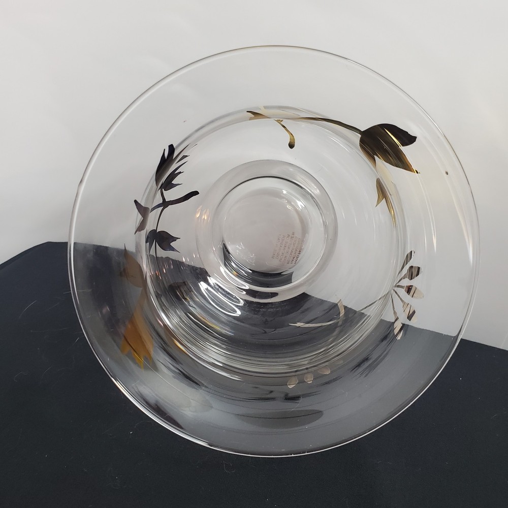Glass Vase With Leaf Prints