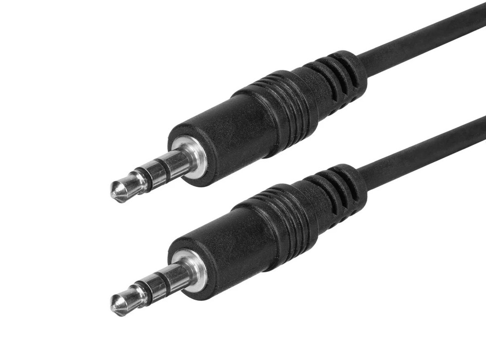 Monoprice 25ft 3.5mm Stereo Plug/Plug M/M Cable - Black