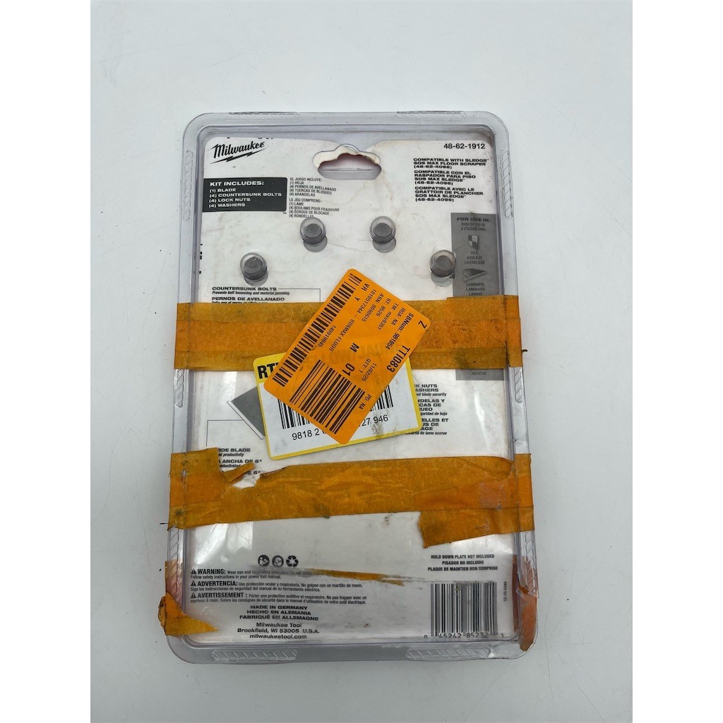 Milwaukee SLEDGE SDS Max Floor Scraper Replacement Kit Blade & Hardware