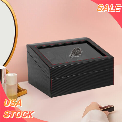 Automatic Rotation Watch Winder Box 4+6 Self Winding Display Box Storage Case