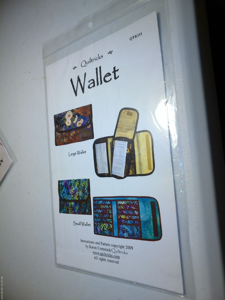 Quiltricks #QTK111 Wallet Instructions & Pattern Copyright By Karen Comstock
