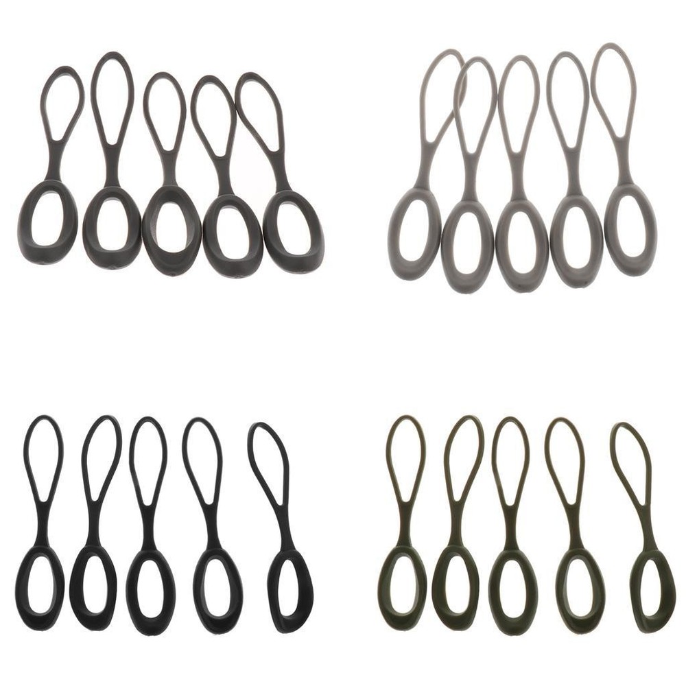 5pcs Replacement 66mm Non-slip Zipper Pull Cord Zip Puller