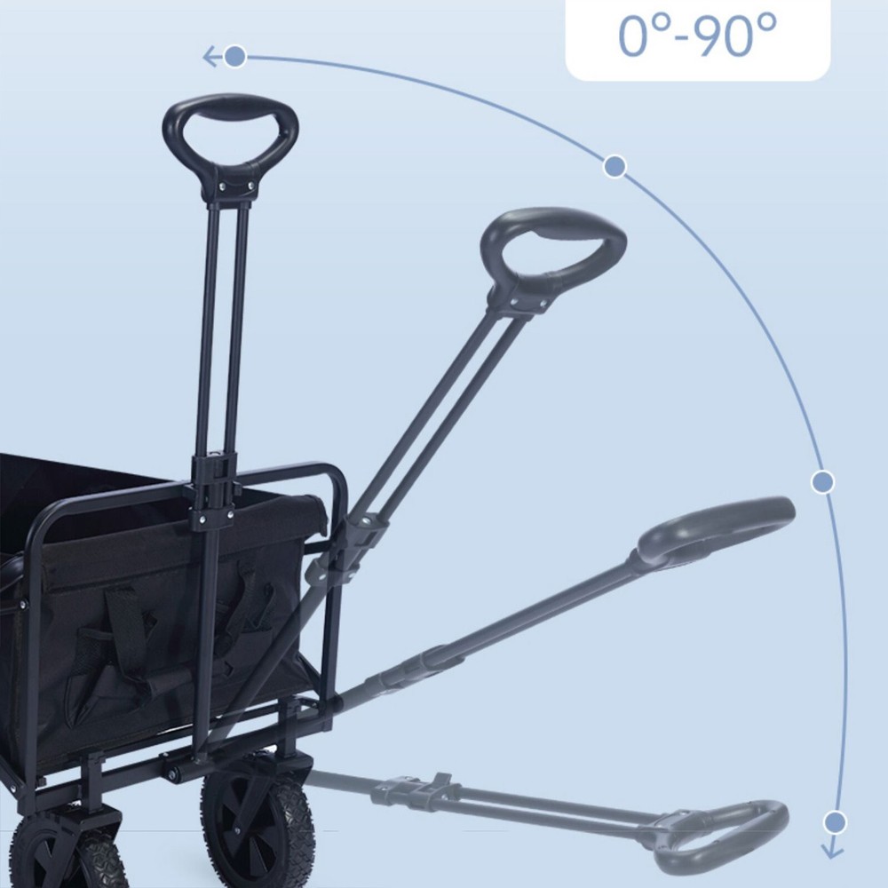 Wagon Cart Pull Handle,Spare Replacement Telescoping Rod For Camping Trolley New