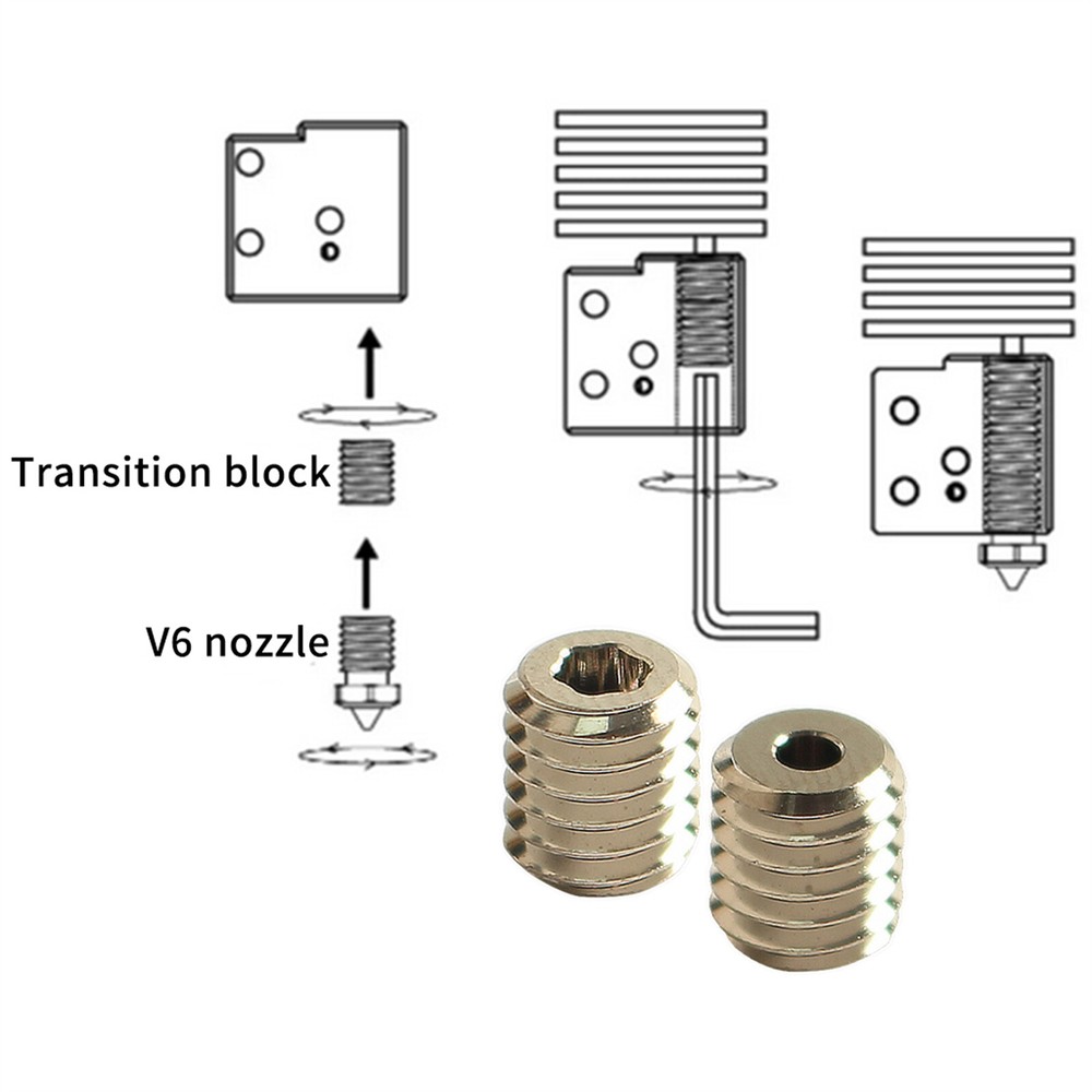 High Flow Plated Copper QIDI Adapters for QIDI 3D printer