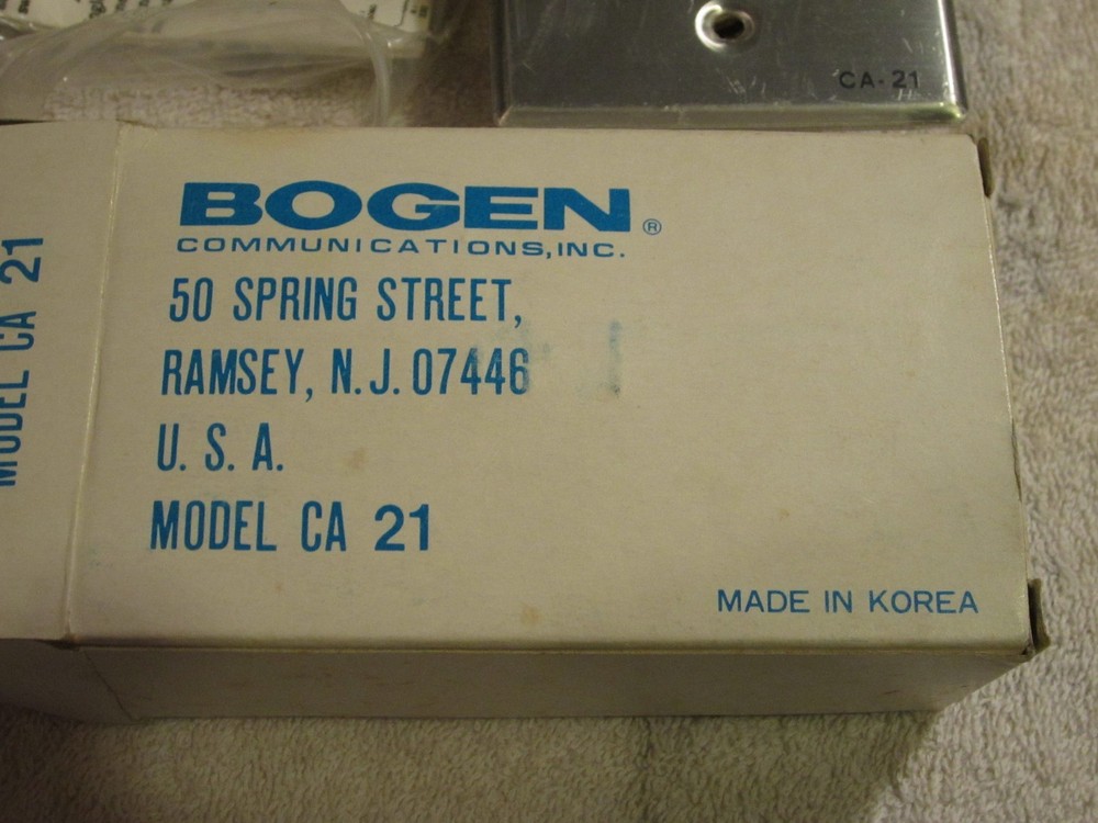 BOGEN CA-21 PUSH BUTTON FOR INTERCOM ORIGINAL PACKAGE New from old stock