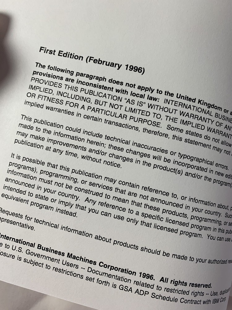 1996 IBM 25F/2 Service Guide