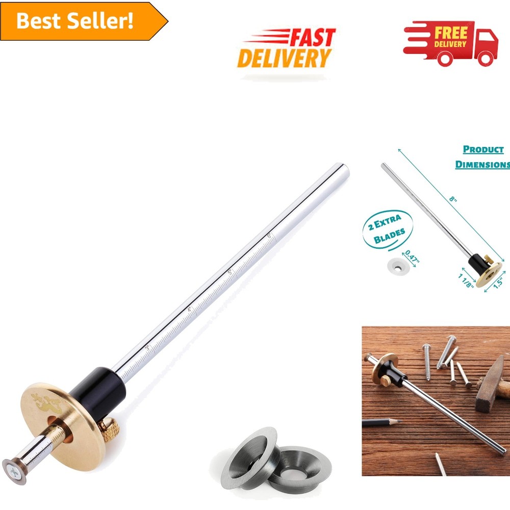 Ergonomic Adjustable Wheel Marking Gauge - Ambidextrous & Includes Extra Blades