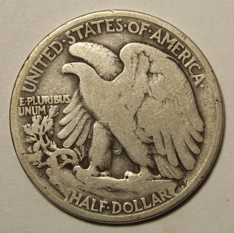 1920 D Walking Liberty Silver Half Dollar