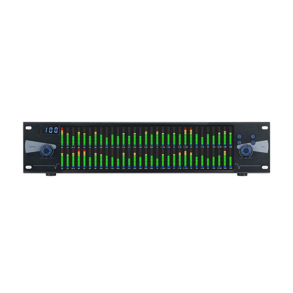 Pro Graphic Equalizer Digital Equalizer Dual 31-Band Spectrum Display 110V/220V