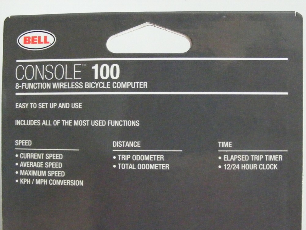 Bell Console 100 Wireless Bicycle Computer 8 Function 7025146 One Touch