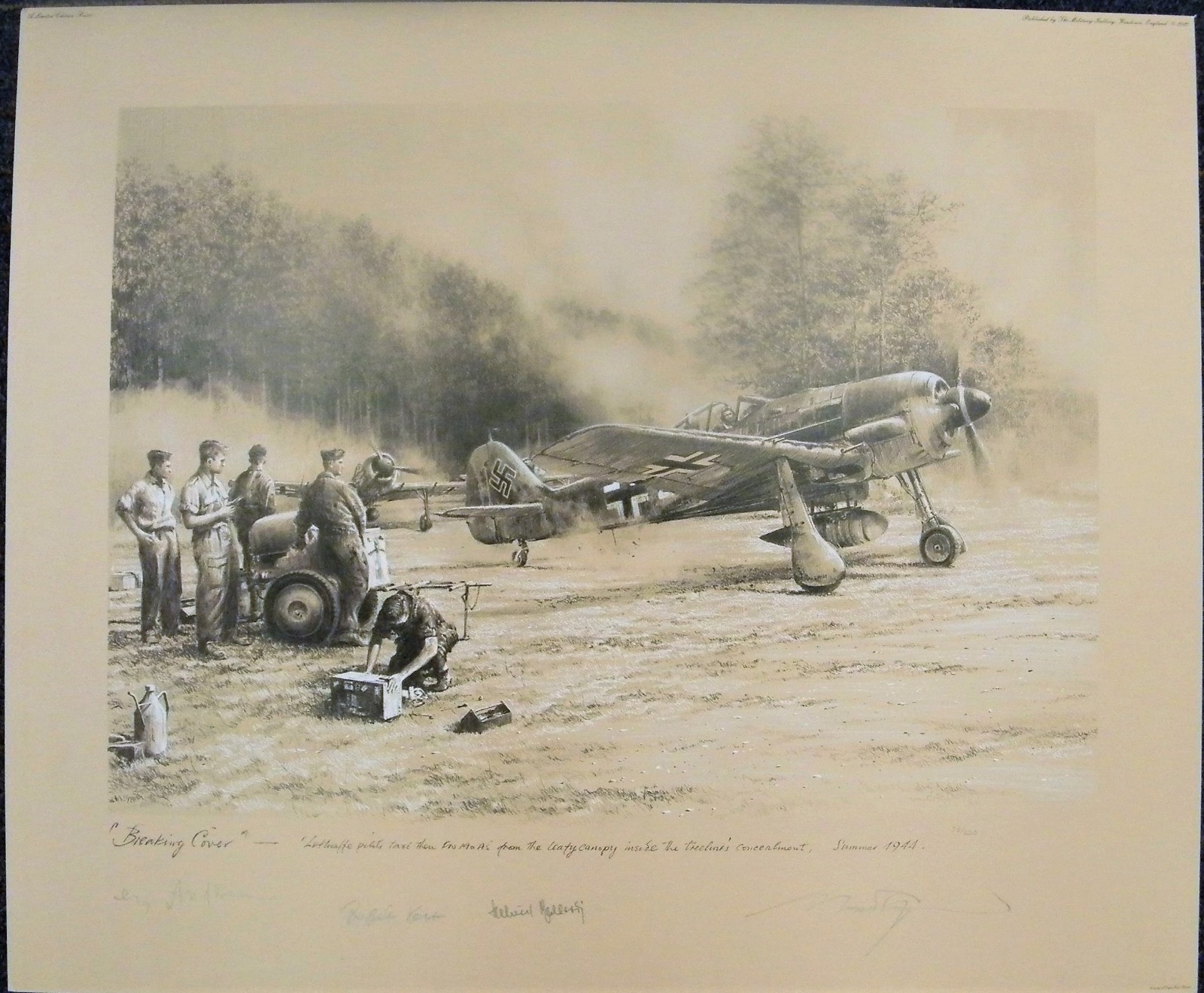 Breaking Cover by Robert Taylor signed by WWII Luftwaffe Fw190 Pilots