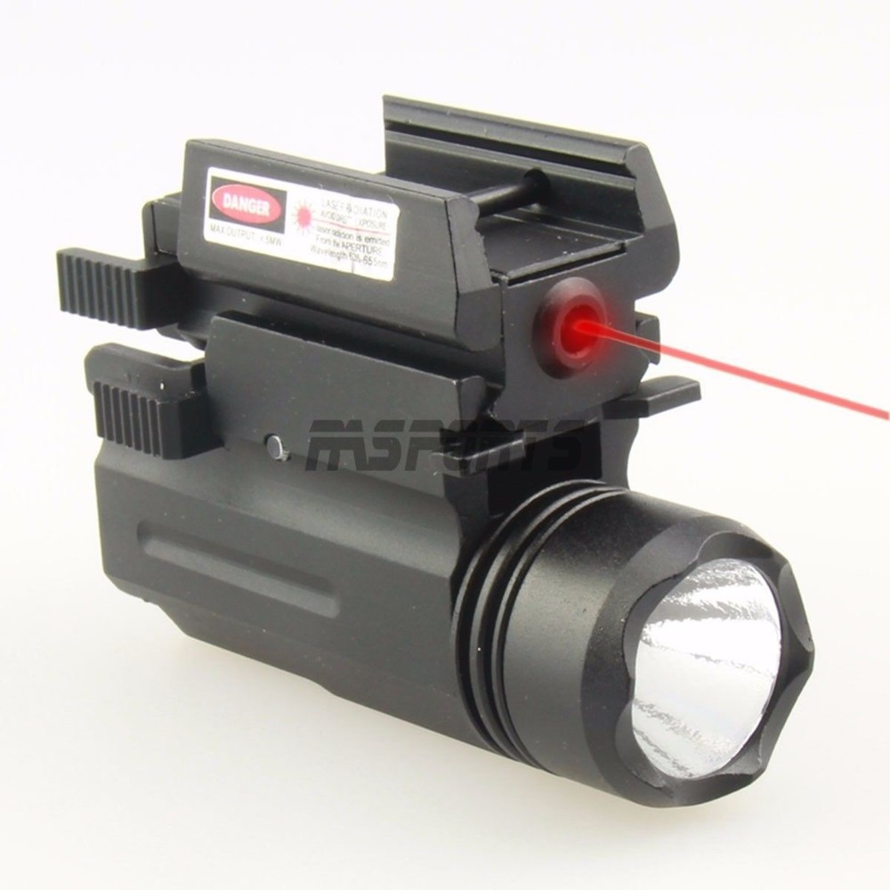 Tactical PSTL Compact Red Laser with QD Quick Release Flash Light Flashlight