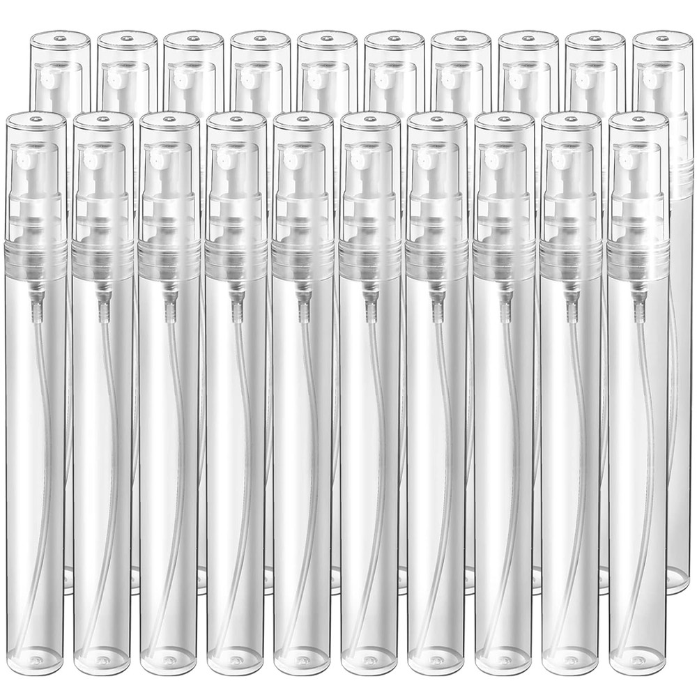 20-Pack Mini Spray Bottles 10ml - Refillable Atomizers for Travel & Oils
