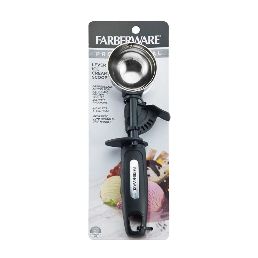 Old Fashioned Ice Cream Scoop Professional Heavy Duty Solid Construction Black
