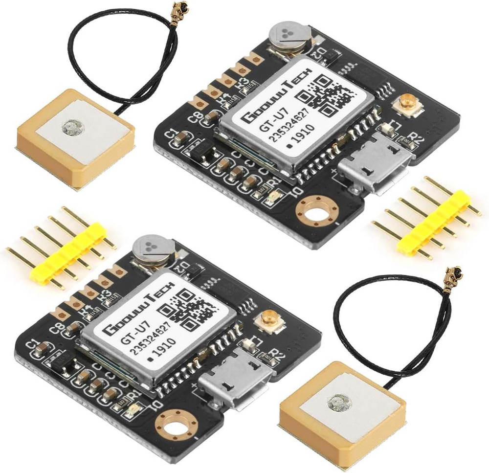 2Pcs GT-U7 GPS Module, High Sensitivity, Low Power Consumption, Compatible with