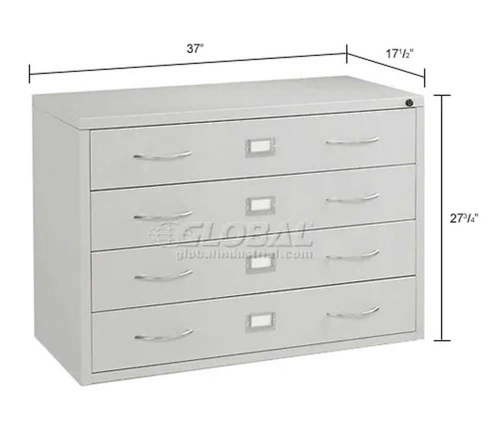 Interion? Media Cabinet 4 Drawer Putty
