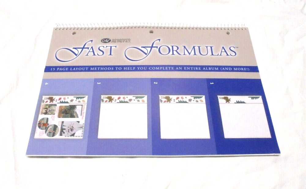 Creative Memories Fast Formulas Layout Scrapbook Book 1998 Crafts Template