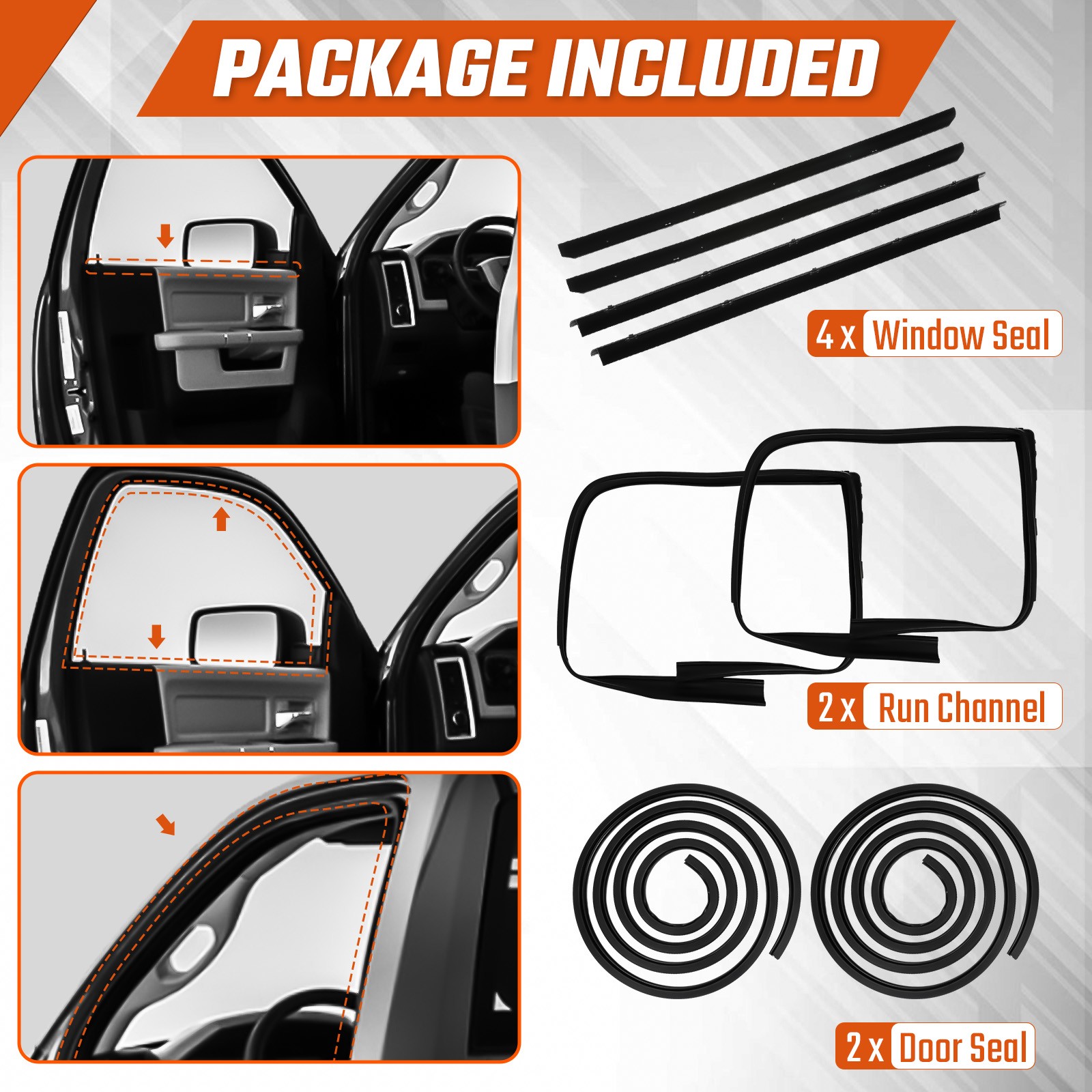US Rubber Door Weatherstrip Seal Kit For 83-94 Chevy S10 Blazer GMC S-15 */L