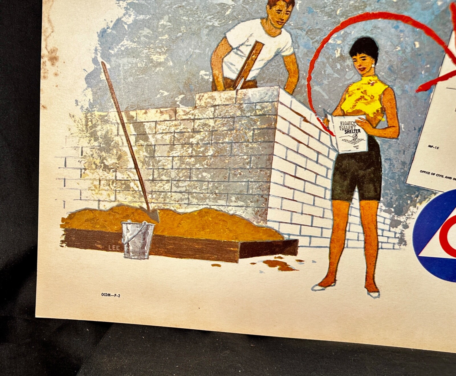 Vintage 1959 Civil Defense Fallout Shelter Poster