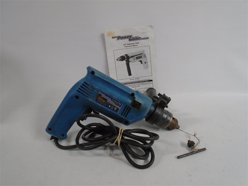 Power Glide 1/2” Hammer Drill Model 60109800 Variable Speed Reversible