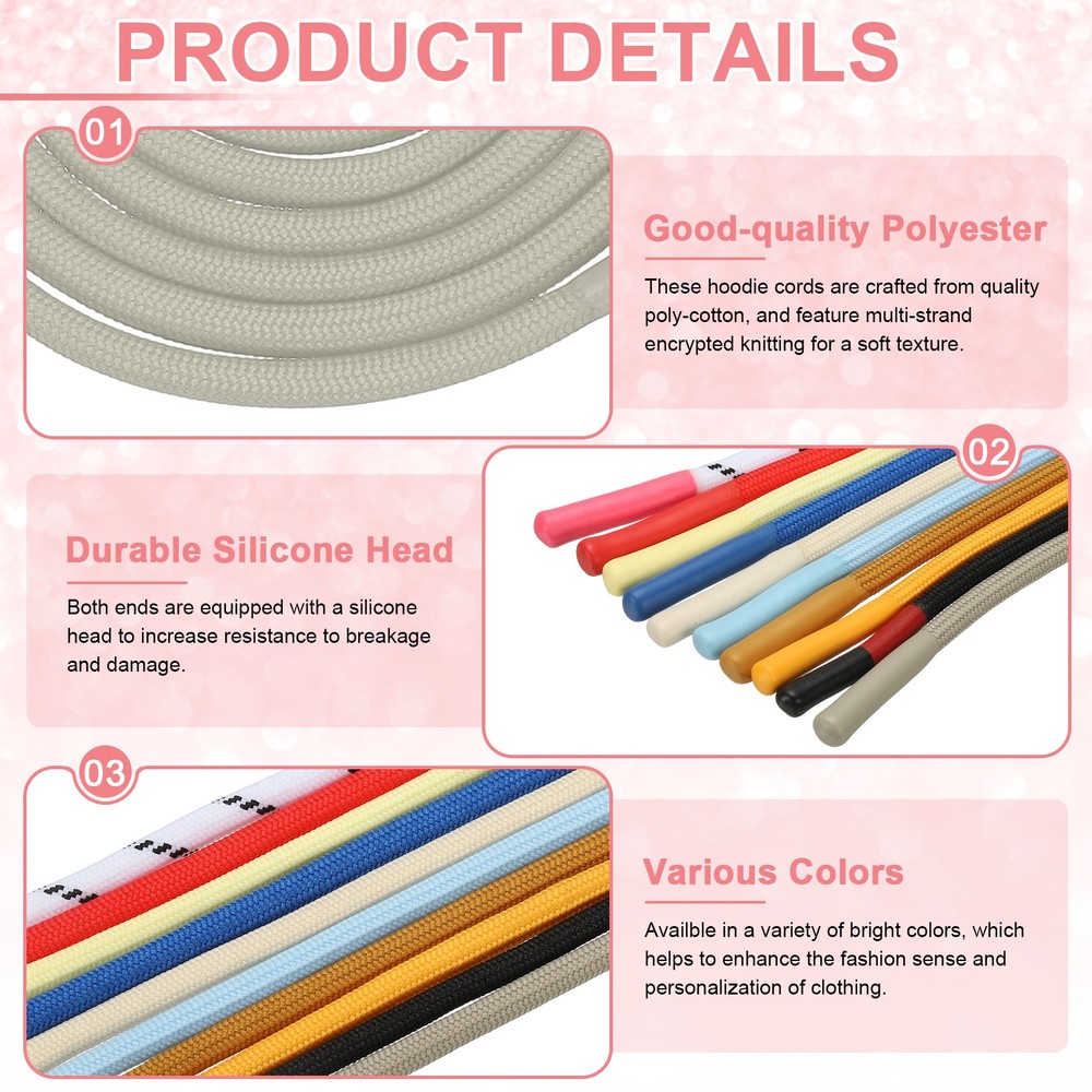 2pcs 53 Inch Drawstring Cords Hoodie String with Easy Threader Dusty Green