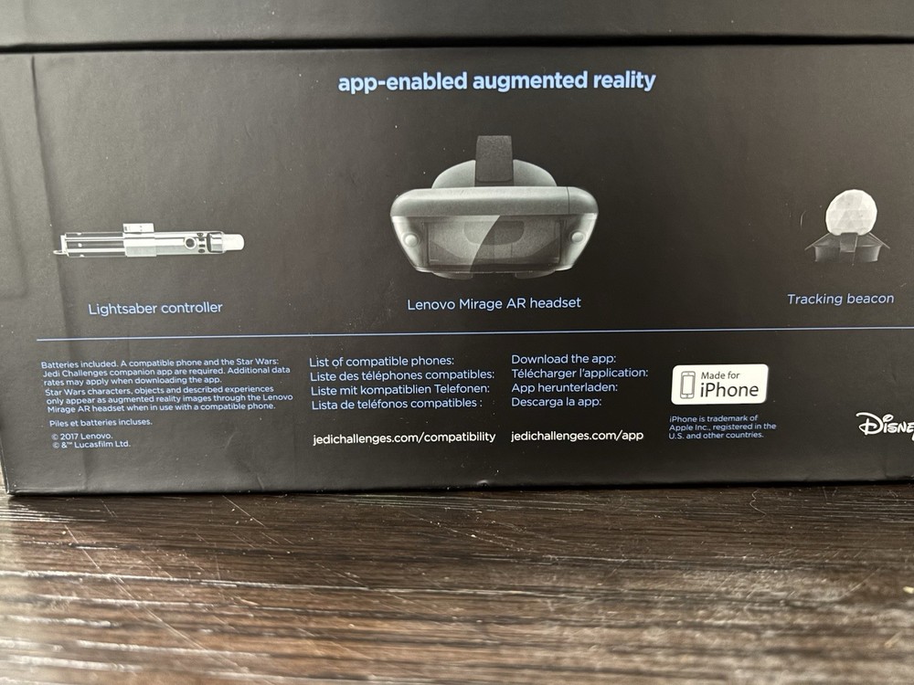 Lenovo Star Wars Jedi Challenges AR Headset Lightsaber Controller Tracking Beac…