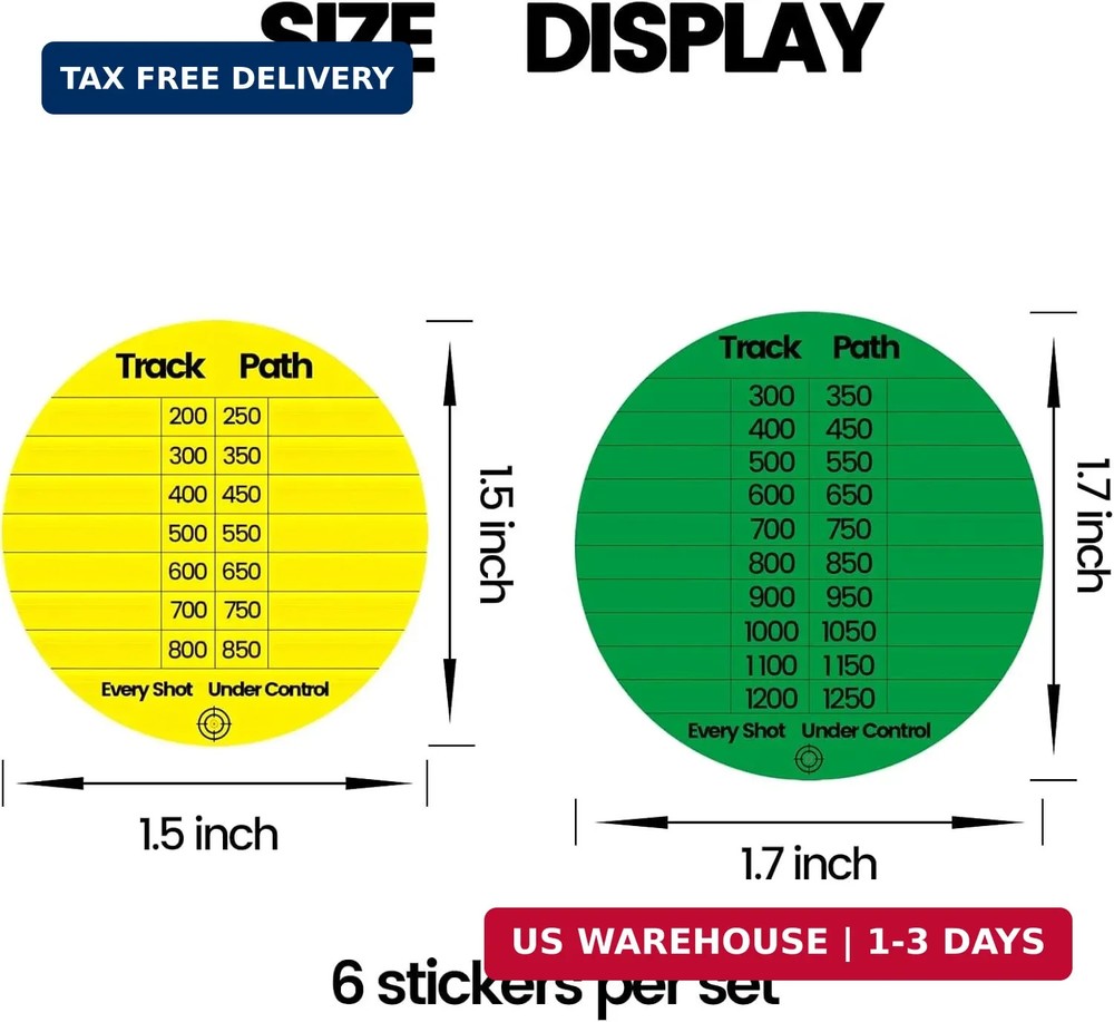 Twizz Scope DOPE Sticker Pack: Removable, Writable Adhesive Labels - 12 Pack (2