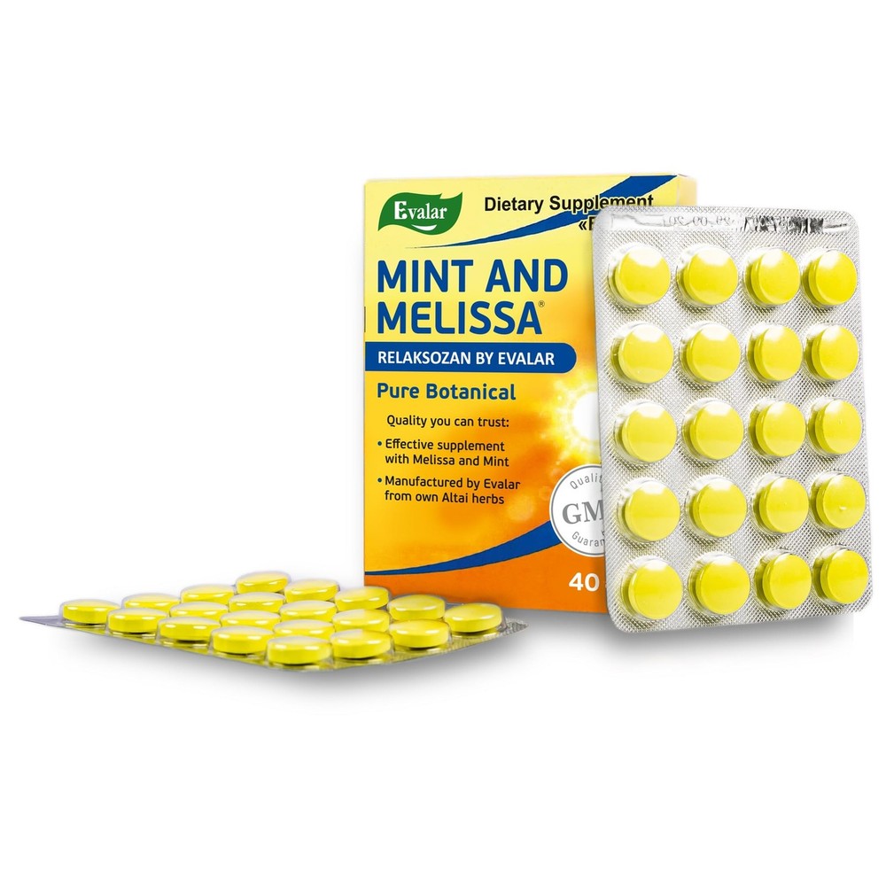 Evalar Melissa Mint Siberian Herbs Relaksozan 40 Tabs
