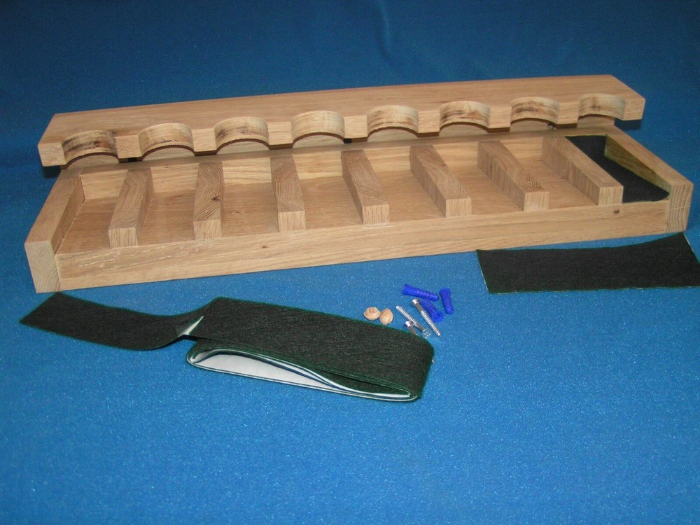 8 gun - Solid Oak Closet Gun Rack with Floor Base