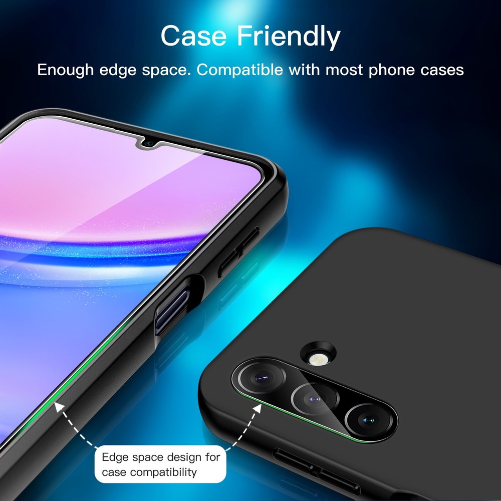 JETech Screen Protector for Samsung Galaxy A15 with Camera Lens Protector