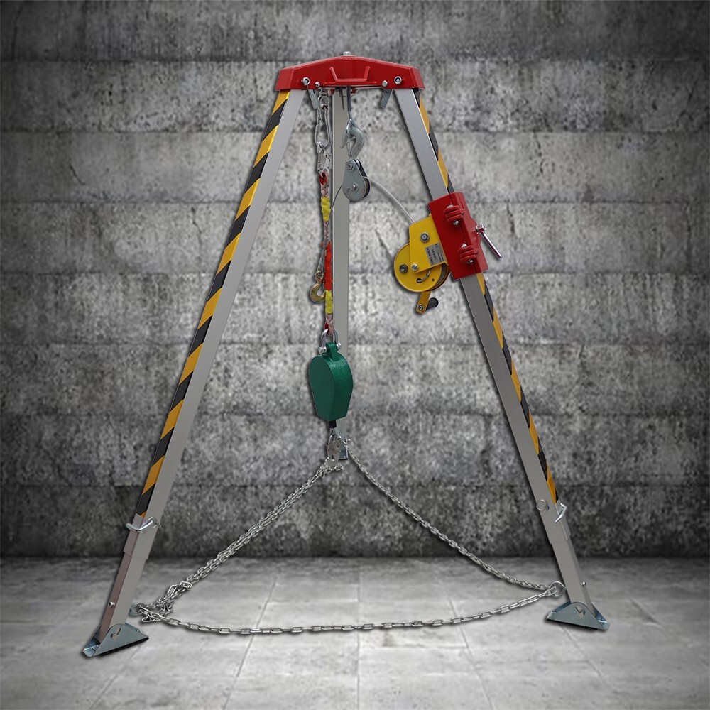TECHTONGDA Confined Space Tripod Kit Emergency Rescue Aluminum Alloy Tripod