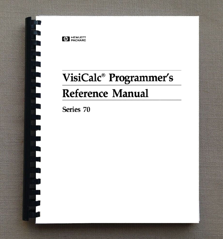 VisiCalc® Programmer’s Reference Manual Series HP 75 calculator