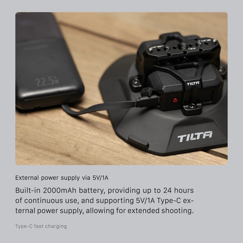 TILTA HDA-ESC Electronic Suction Cup 4.5" Multi-Functional ( Internal Batteries)