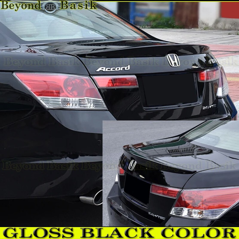 2008-2012 Honda Accord 4 Door Sedan Factory Style Spoiler Trunk Wing GLOSS BLACK
