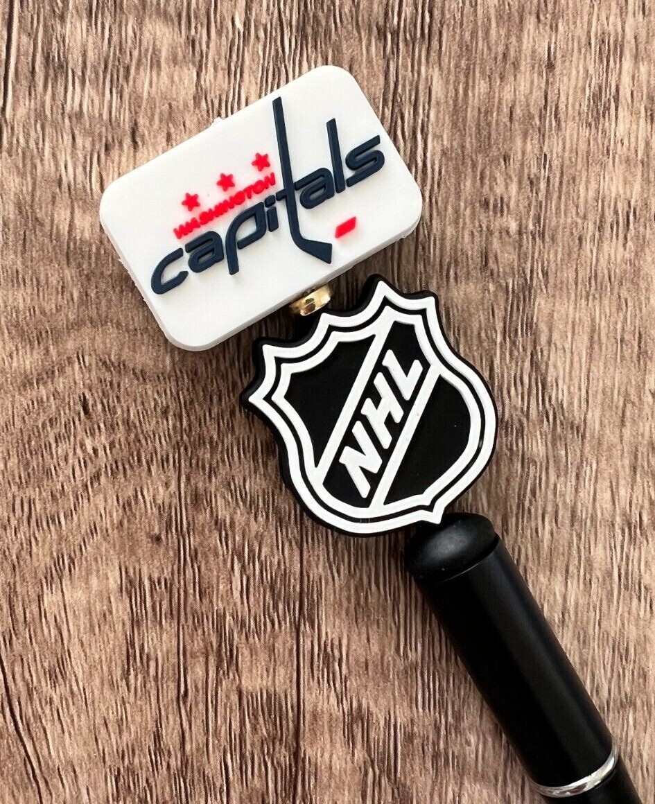 Handmade beaded pens. Hockey. Collect, gifts, gift basket filler, party