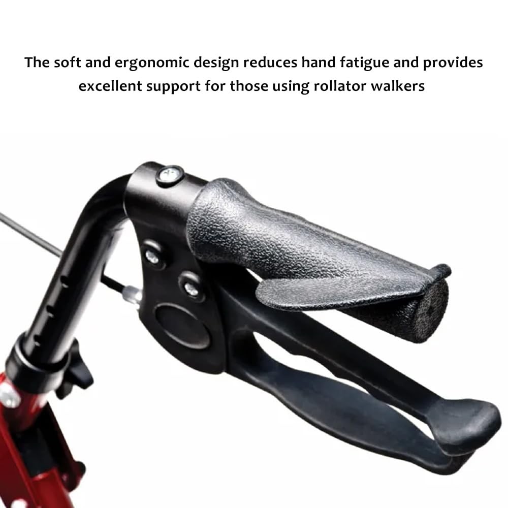 Rollator Hand Grip for Rolling Walker Replacement - 7/8" (20mm) ID, Black-A