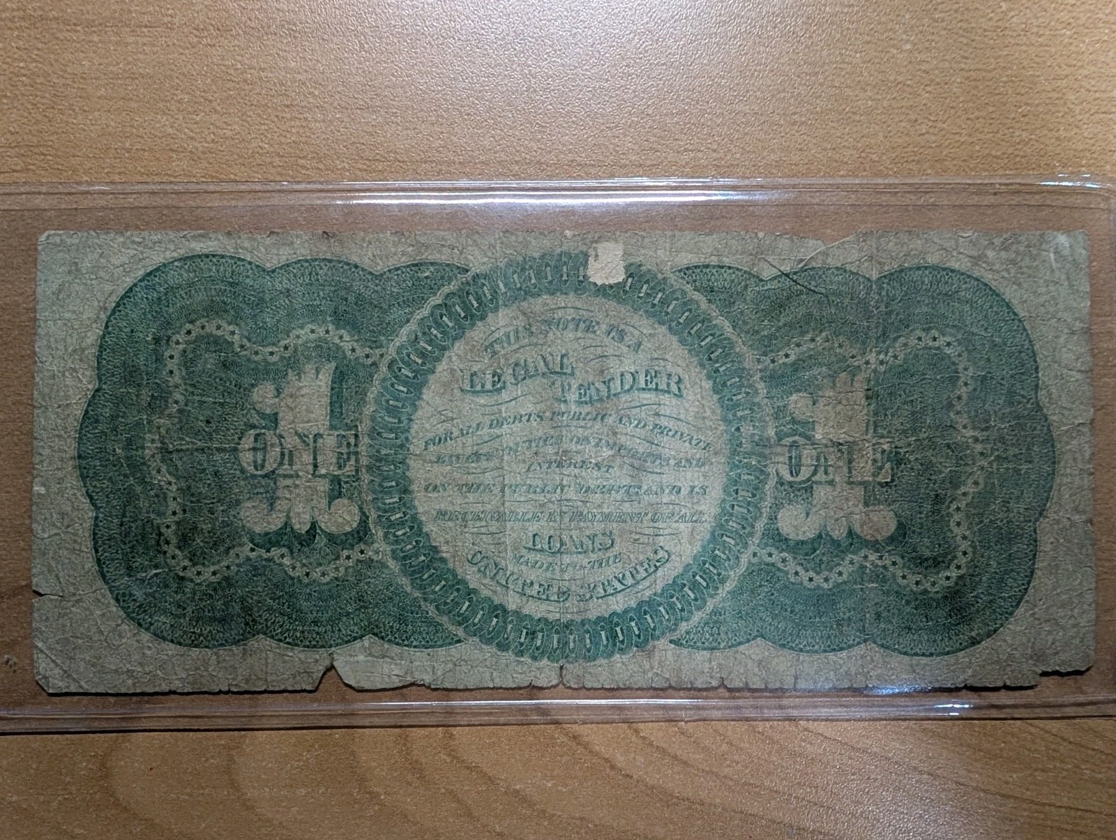 1862 $1 United States Legal Tender Note – Civil War Era – Salmon P. Chase FR16?