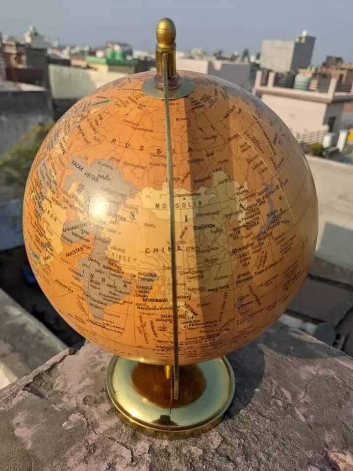Nautical Maritime World Map Globe Sphere Celestial Globe Marine Tabletop Decor