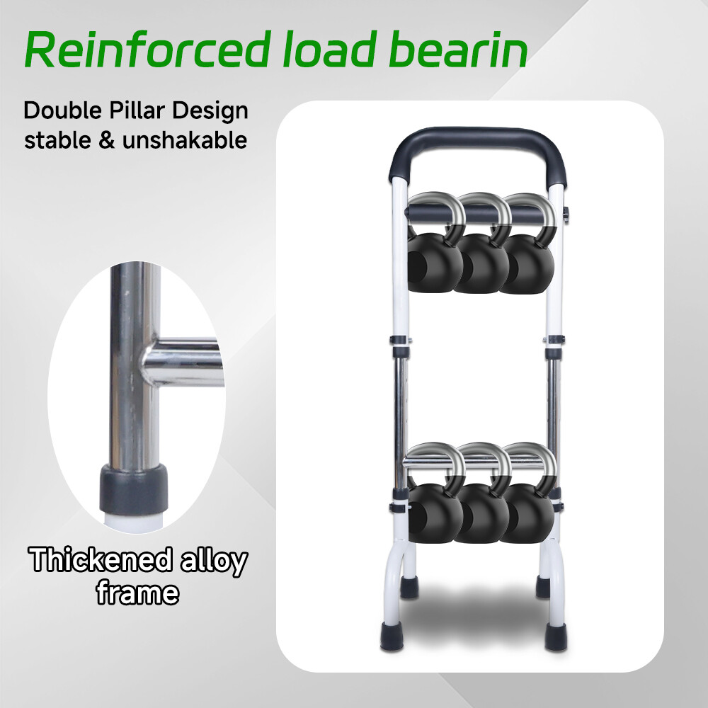 Assist Cane Height Adjustable Quick Assembly Walking Frame For Seniors Mobility