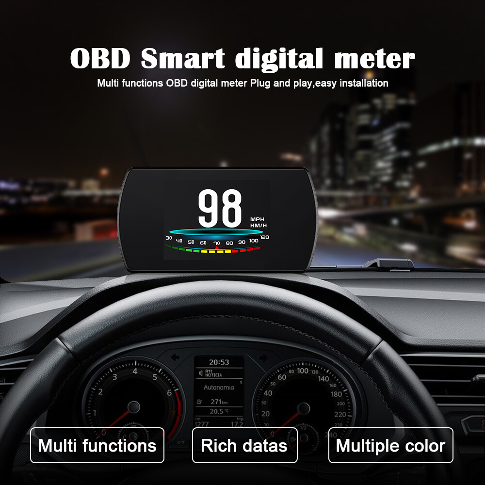 Car OBD2 Head Up Display Digital Speedometer Fuel Consumption Voltage 50 Datas