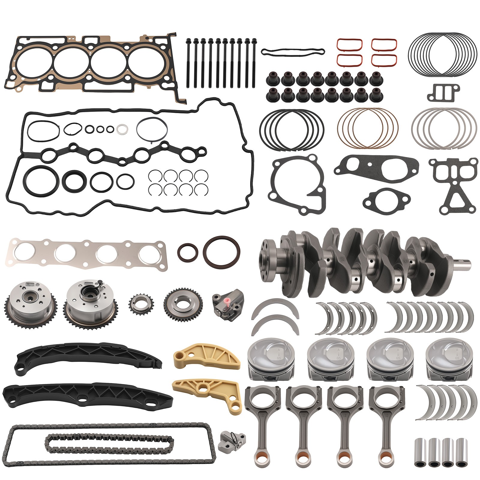 G4KJ Engine Rebuild Overhaul Kit - Crankshaft Rod Timing For Hyundai Kia 2.4L