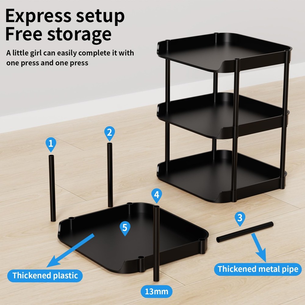 6 Tier Vertical Narrow Shoe Rack, Stackable Tall Skinny Shoerack, Compact Sin...
