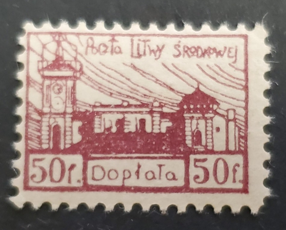 Middle Lithuania, nice old stamp mint w/hr