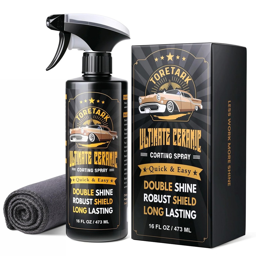 Toretark Ultimate Ceramic Coating&Plastic Trim Restorer with Crystal Coating